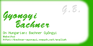 gyongyi bachner business card